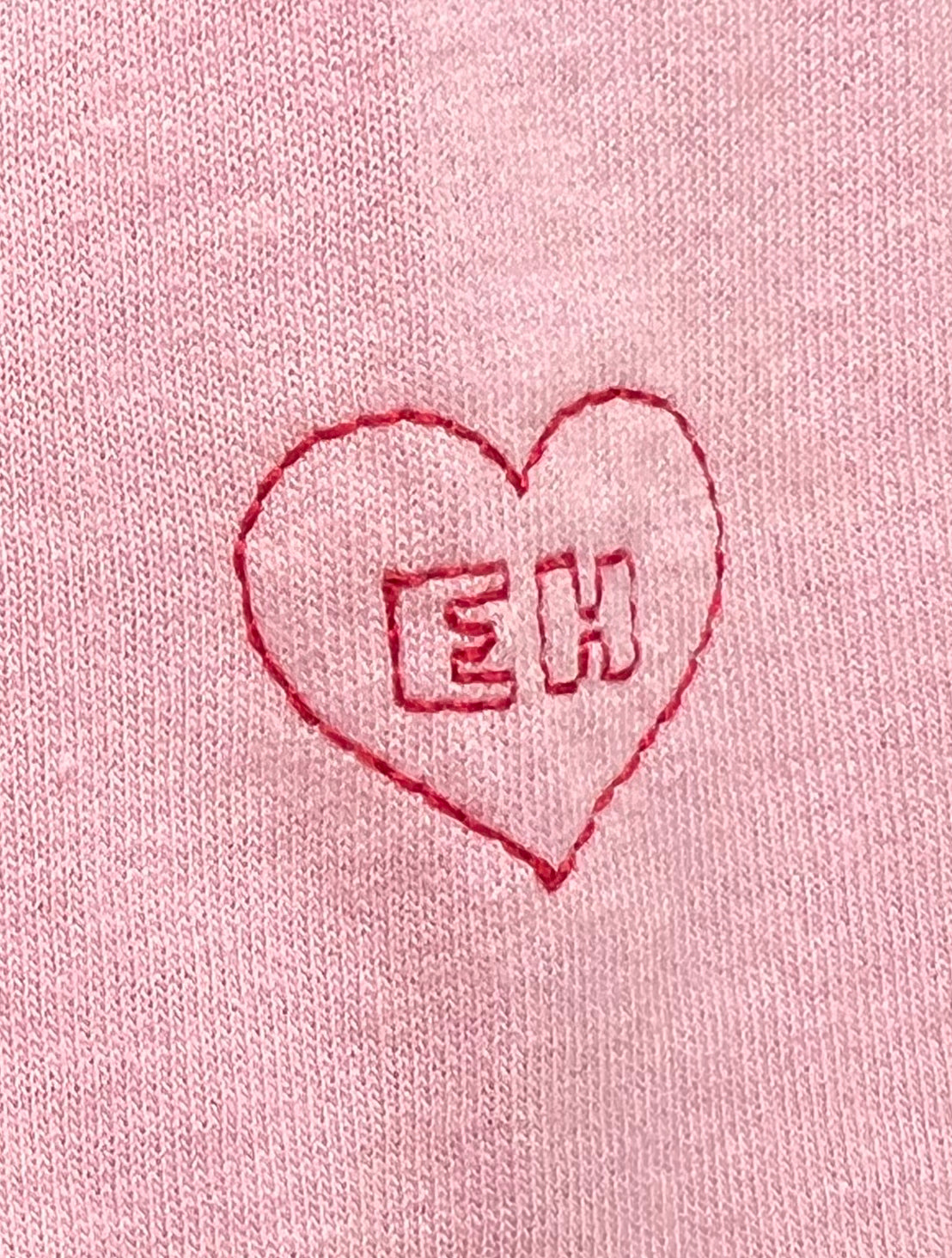 All My Love E.H Embroidered T Shirt - Pink